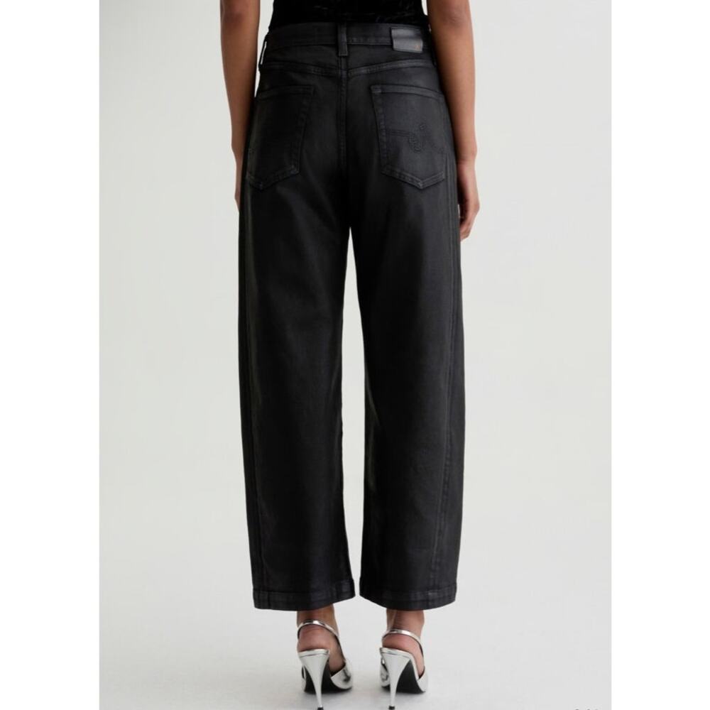AG HATTIE CROP COATED HIGH RISE BARREL JEAN SIZE 29 - Picture 4 of 10
